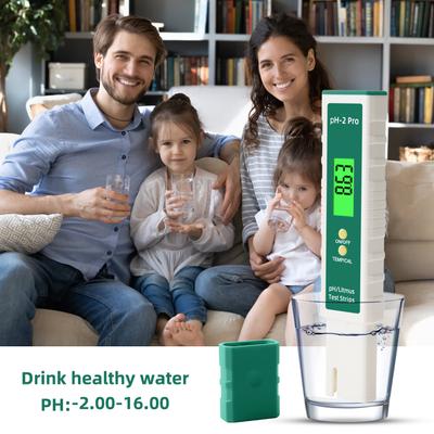 PH-2 Pro Wasserqualitätsstift, digitales pH-Meter, 0,01 Genauigkeitsteststift, -2,00 ~ 16,00 Messbereich