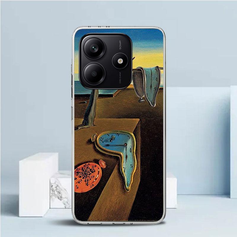 Salvador Dali Art Phone Case For Xiaomi Redmi Note 15 14 14S 13 12S 12 Pro Plus 11S 11 11T 11E 10S 10 + Soft TPU Back Cover Redm