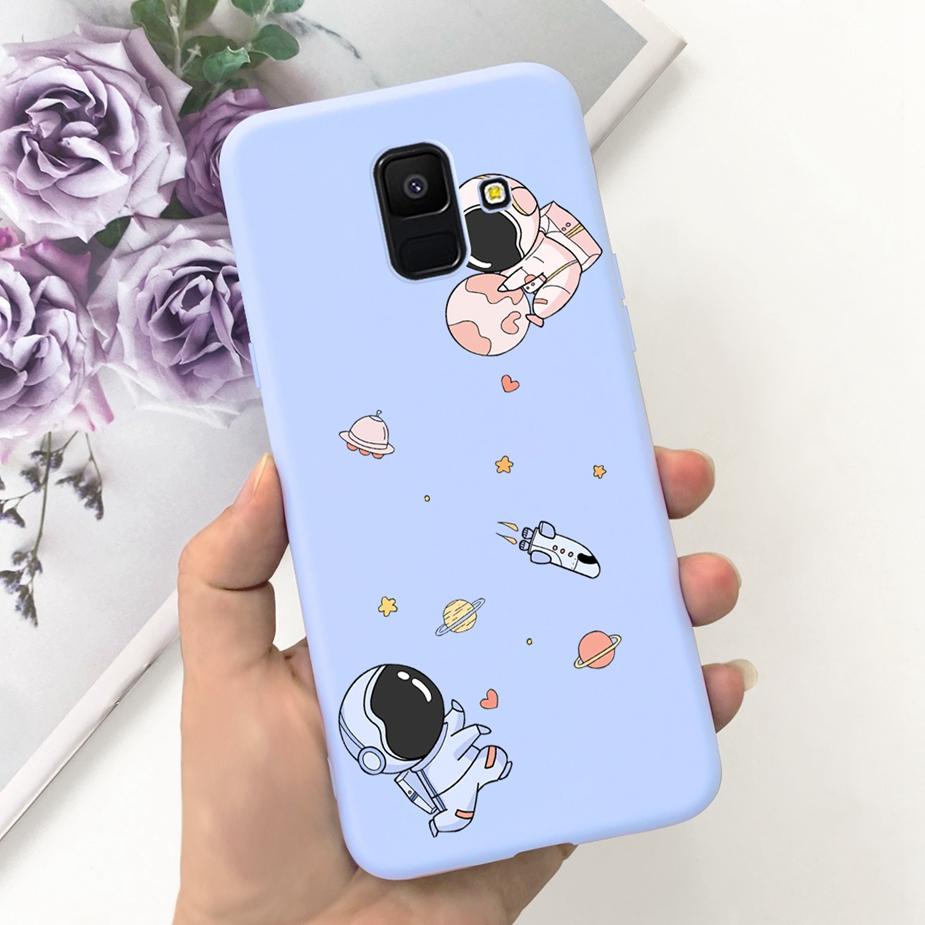 For Samsung Galaxy A6 Plus 2018 Case SM-A605F Cute Dinosaur Cartoon Cover Soft TPU Phone Case For Samsung A6 2018 A600F A6+ Bags