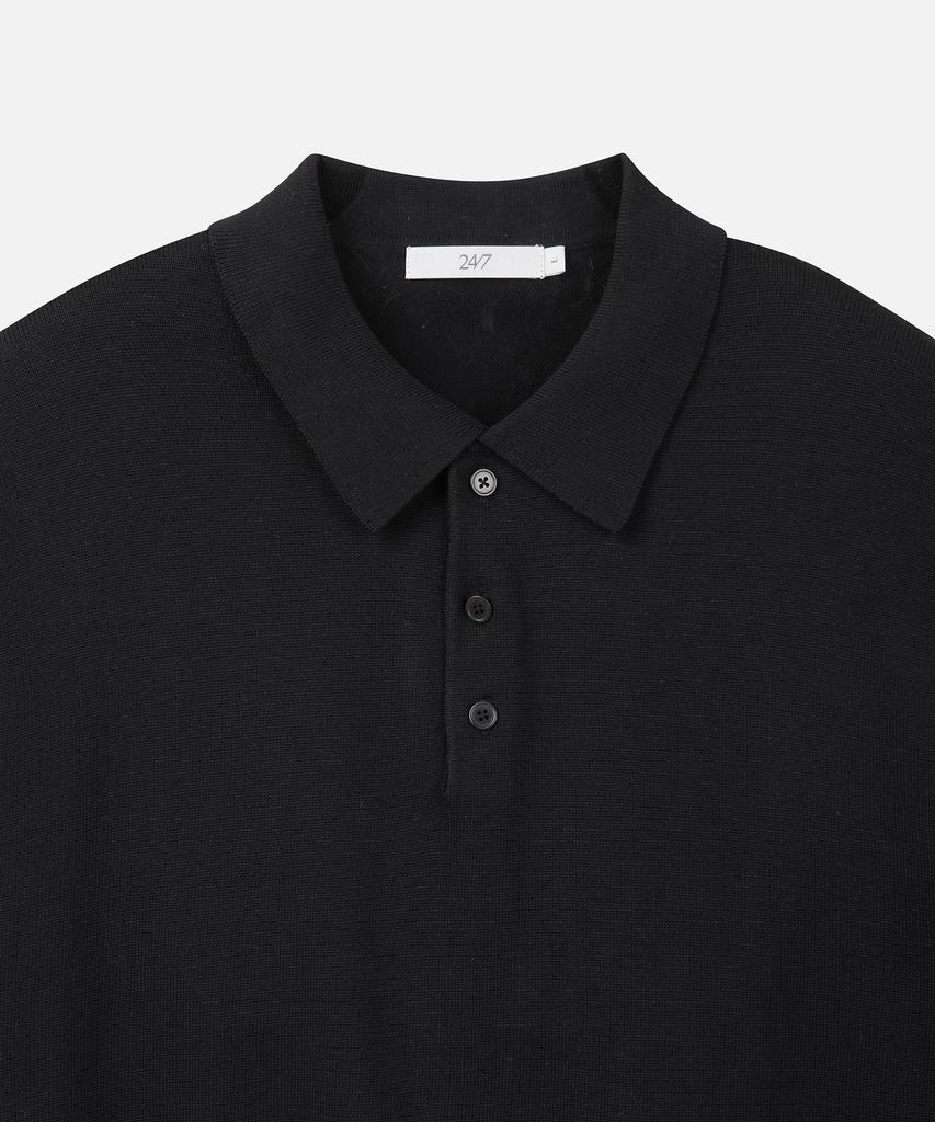 247Silijeu Supima Cotton Collar Half Knit Black (Type B)