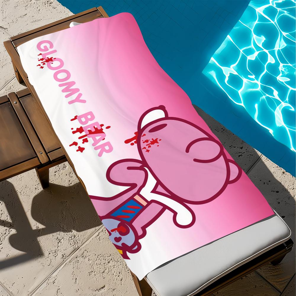 Cartoon G-gloomy-y Towel Gift For Travel Gym Sauna Travel Spa Shower Camping Quick Dry Sports Beach Towels Soft b-bear Pool