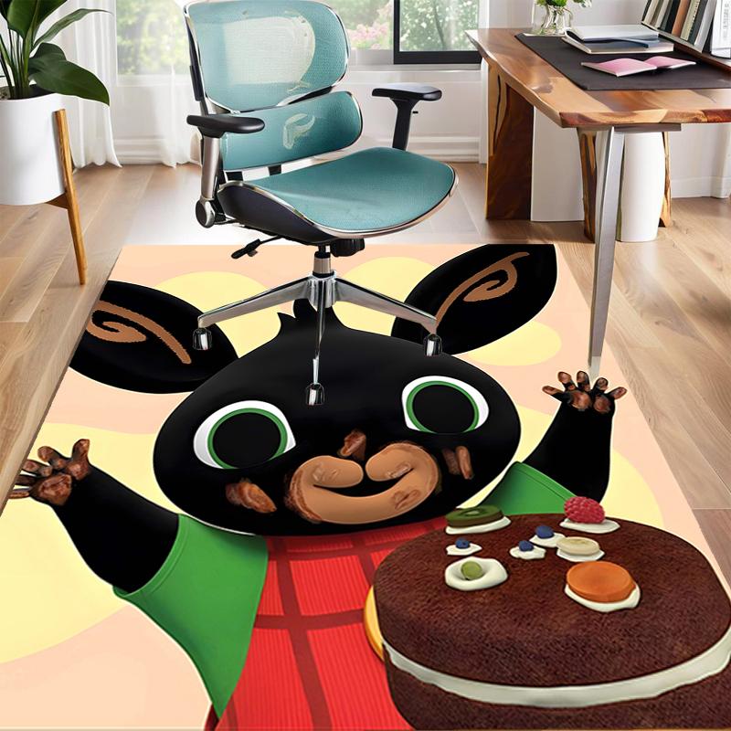 1pc Bing Bunny4 Design Area Rug - Non-Slip, Soft & Cozy Floor Mat for Living Room, Bedroom, Office - Indoor/Outdoor Decorative Carpet