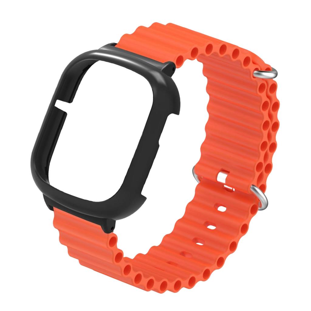 Smart Watch Cases PC Protective Shell Watch Screen Protector Bezel Ring Frame with Silicone Watch