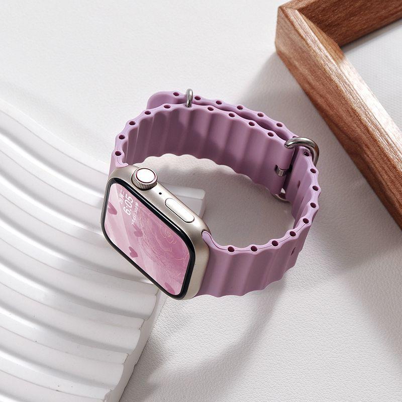 

Tamoxi for AppleWatch Strap S10 Purple Series Collection Iwatchs9/8/7/6/5 Generation Apple Watch 4 Woven Silicone Nylon Small Waist Strap for Women Marine Silicone Purple 42mm (S10)