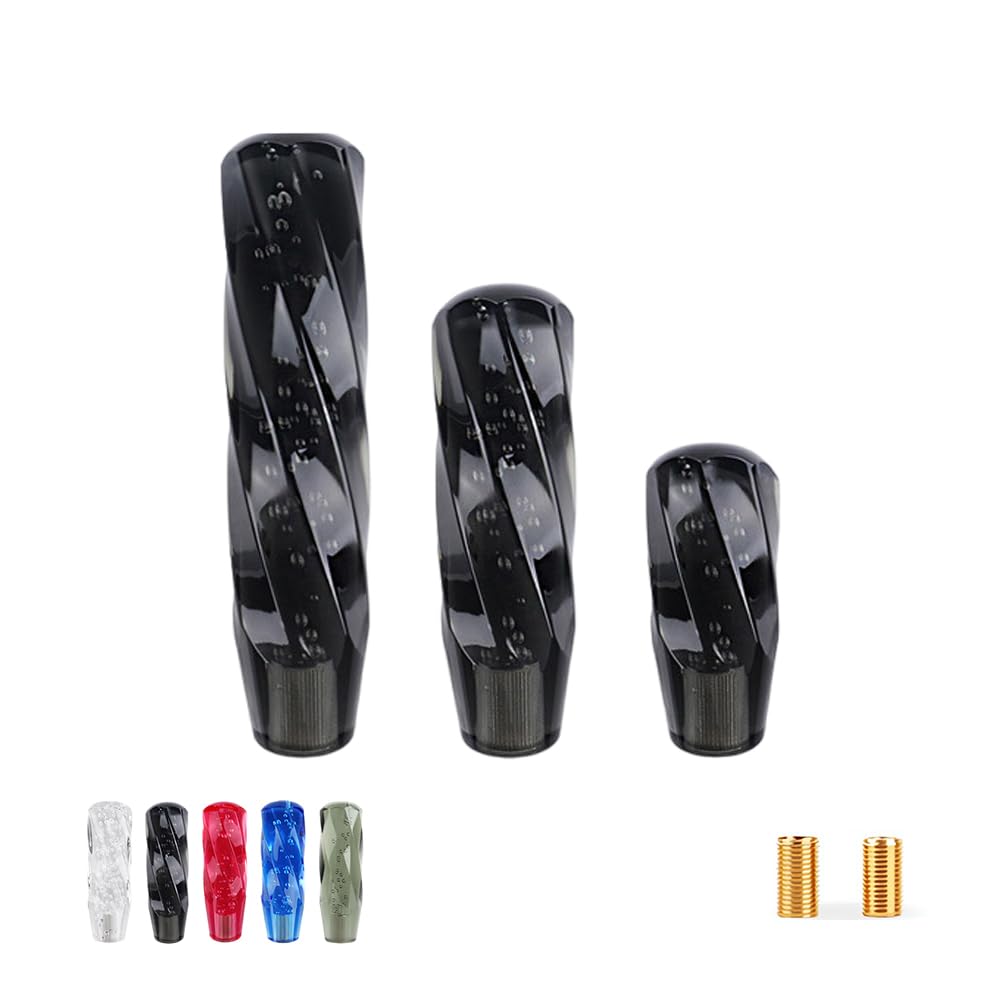 

Crystal Shift Knob 10cm 15cm 20cm Universal Octagon Bubble Twist Bling Transparent with Custom Adapter (10cm, Black) 10cm чёрный