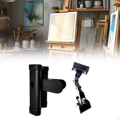 Easel Brush Clip Accessory Sturdy Portable Easy Installation Black Professional Versatile Rotatable