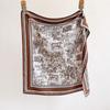 New double-sided silk scarf splicing fashion new versatile neck professional scarf popular recommendation trend
