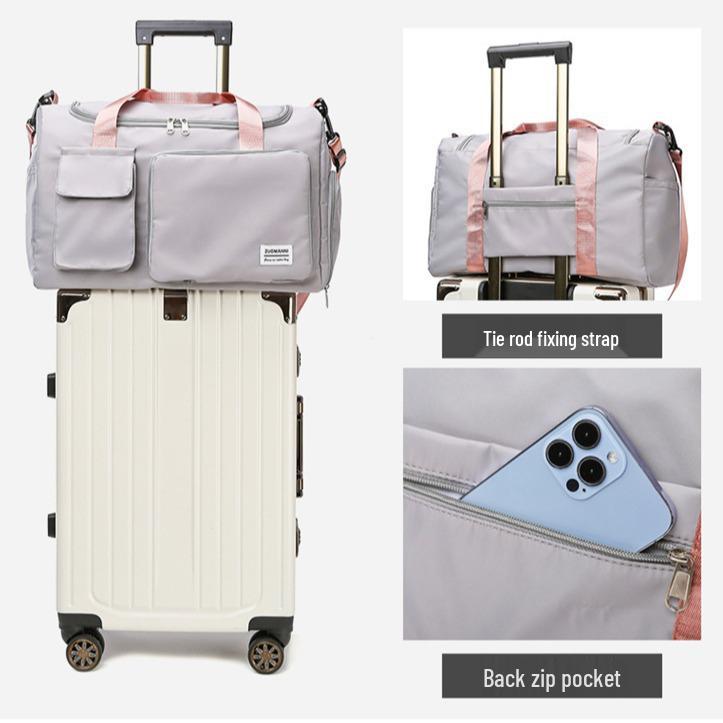 Fashion Fitness Bag: Men's & Women's Water-Repellent Handbag with Wet/Dry Separation, Shoe Compartment - Ideal for Sports & Travel.