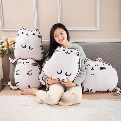 50cm Katze geformt weiche Plüsch Kissen Puppe schöne Cartoon Tier gefüllte Spielzeug Mädchen Geburtstag Geschenke Ornamente