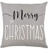 Christmas Pillow Cover Linen Printed Home Sofa Cushion Cover Living Room Bedroom Pillow Cover