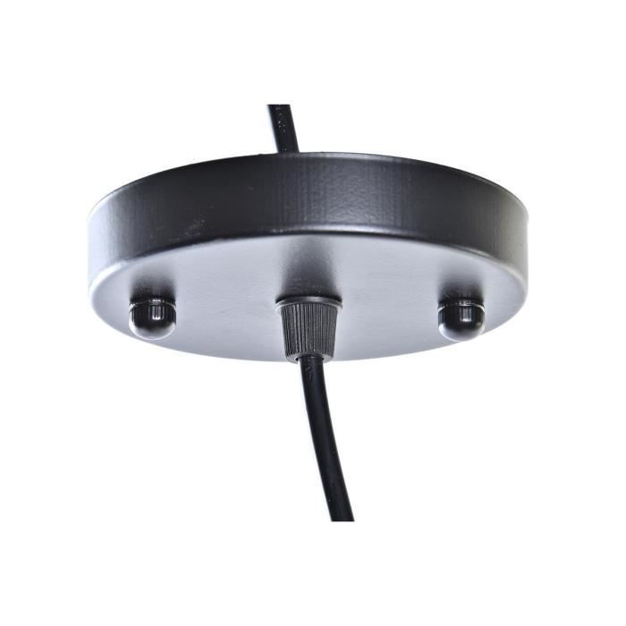 Plafonnier - Bambou - Noir - 50W - 220V - 40x40x35cm