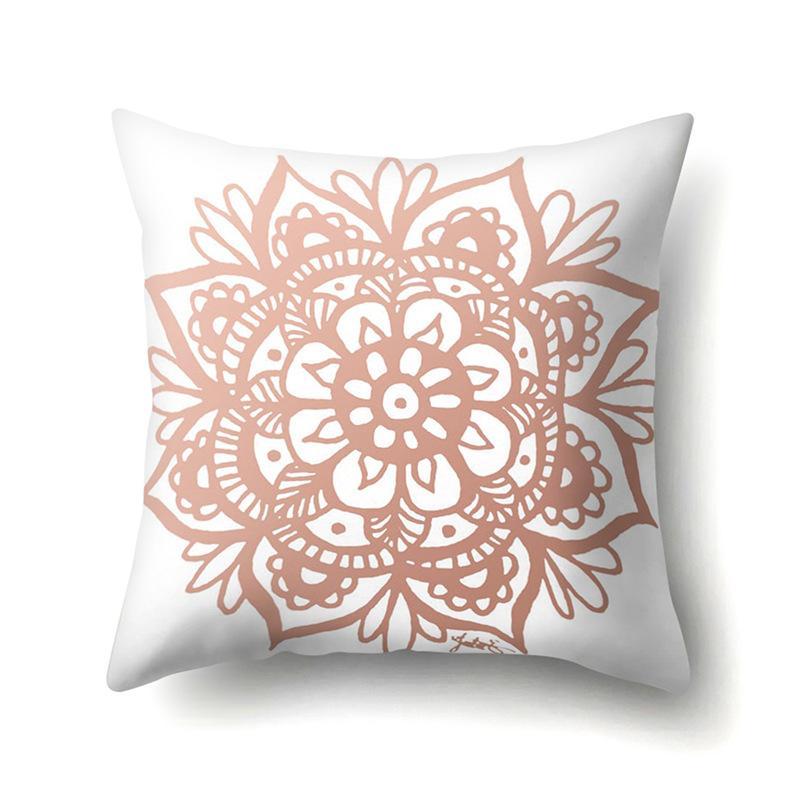 Polyester Pillow Case Automobile Decoration Home Printed Pillow Case Waist Cushion Cover Car Cushion Head Cushion Cover
