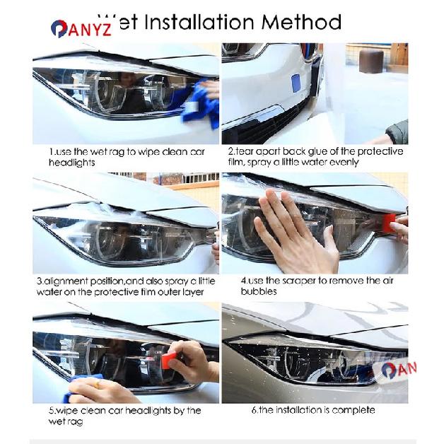 Car Headlight Protective Film Transparent Black TPU Sticker For Mercedes Benz CLS Class W218 C218 C257 CLS350 AMG Accessories