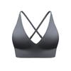 Women Cross Back Thin Strap Shockproof Sports Yoga Bra For Gym Fitness Training