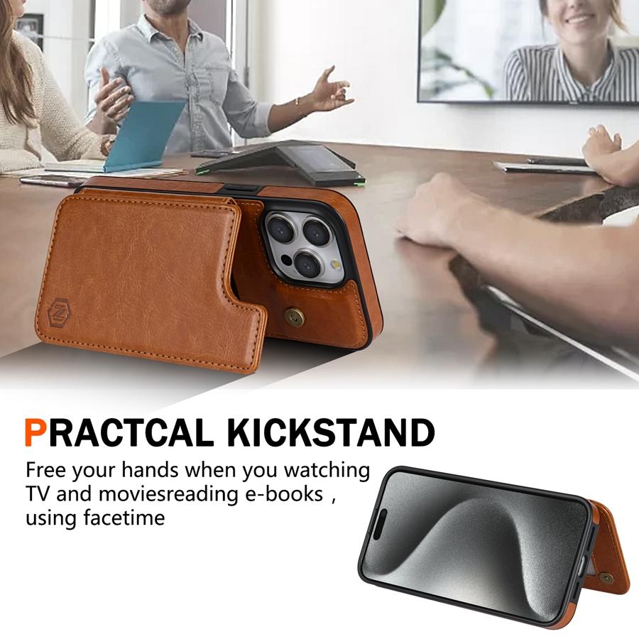 Wallet RFID Blocking Layer Protect Anti-Theft Magnetic Leather Case For iPhone 15 Pro Max 14 Plus 13 12 11 SE 2022 X XS XR 8 7