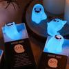 36Pcs Miniature Ghost Figurines Glow in The Dark Mini Ghost Figures with Box Positive Ghost Miniatures for Halloween Party Favors DIY Projects