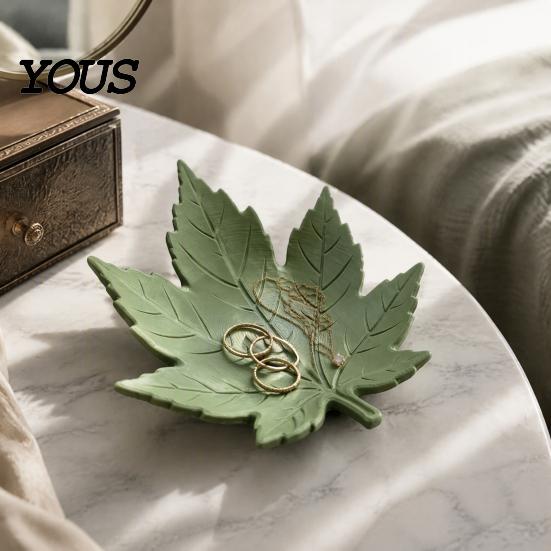 Nature Inspired Decor 3D Printed Maple Leaf Trinket Dish, Autumn Fall Key Tray, Jewelry Desktop Organizer Tray for Entryway, Thanksgiving Tabletop