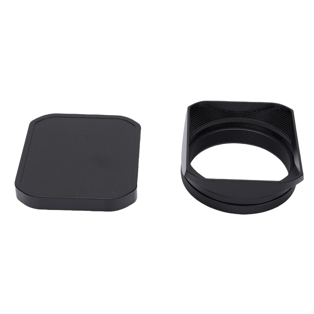 Camera Lens Hood Fit for X100VI X100V X100F X100T X100S X100 X70 Square Metal Lens Shade with Cap Black