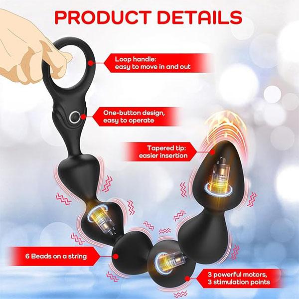 14.4 Inch Ultra-Soft Liquid Silicone Vibrating, Rechargeable Long & Flexible Vibrating Prostate Massager 10 Vibration Modes Sex Toys for Men Women