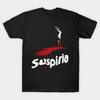 Men Black Print T-shirt Dario Argento'S Suspiria No-Cut Transfer Paper Print Cotton Tshirt