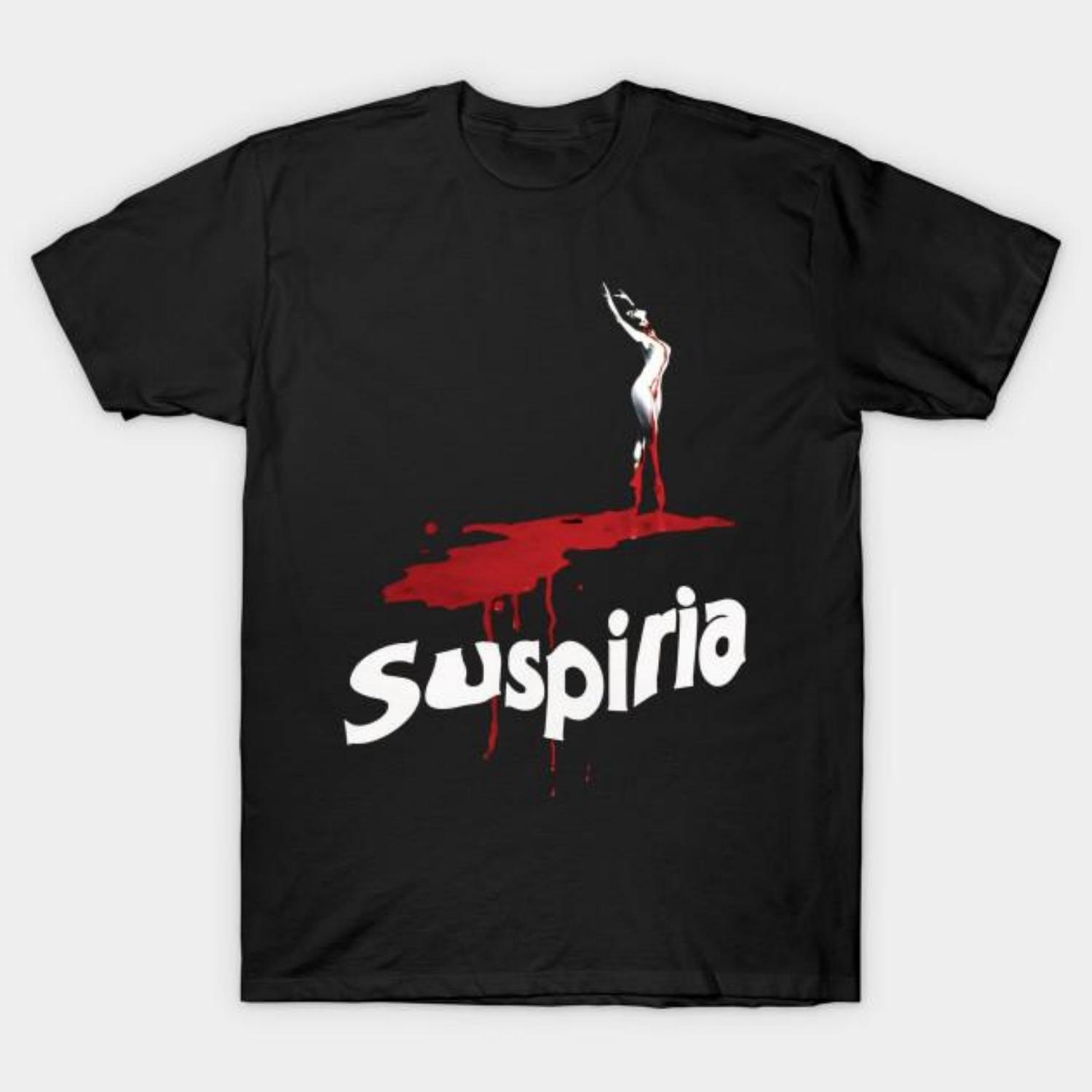 

Мужская черная футболка с принтом Dario Argento S Suspiria Печать на трансферной бумаге без вырезания Хлопковая футболка S чёрный