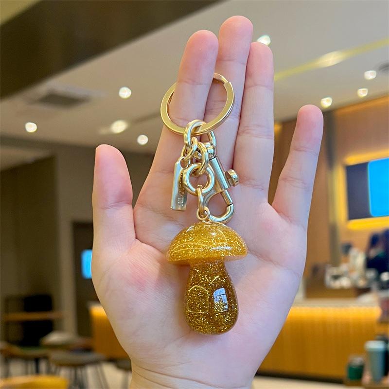 Fat Mushroom Keychain Bag Pendant, Women'S Bag Accessory, Exquisite Car Keychain Pendant