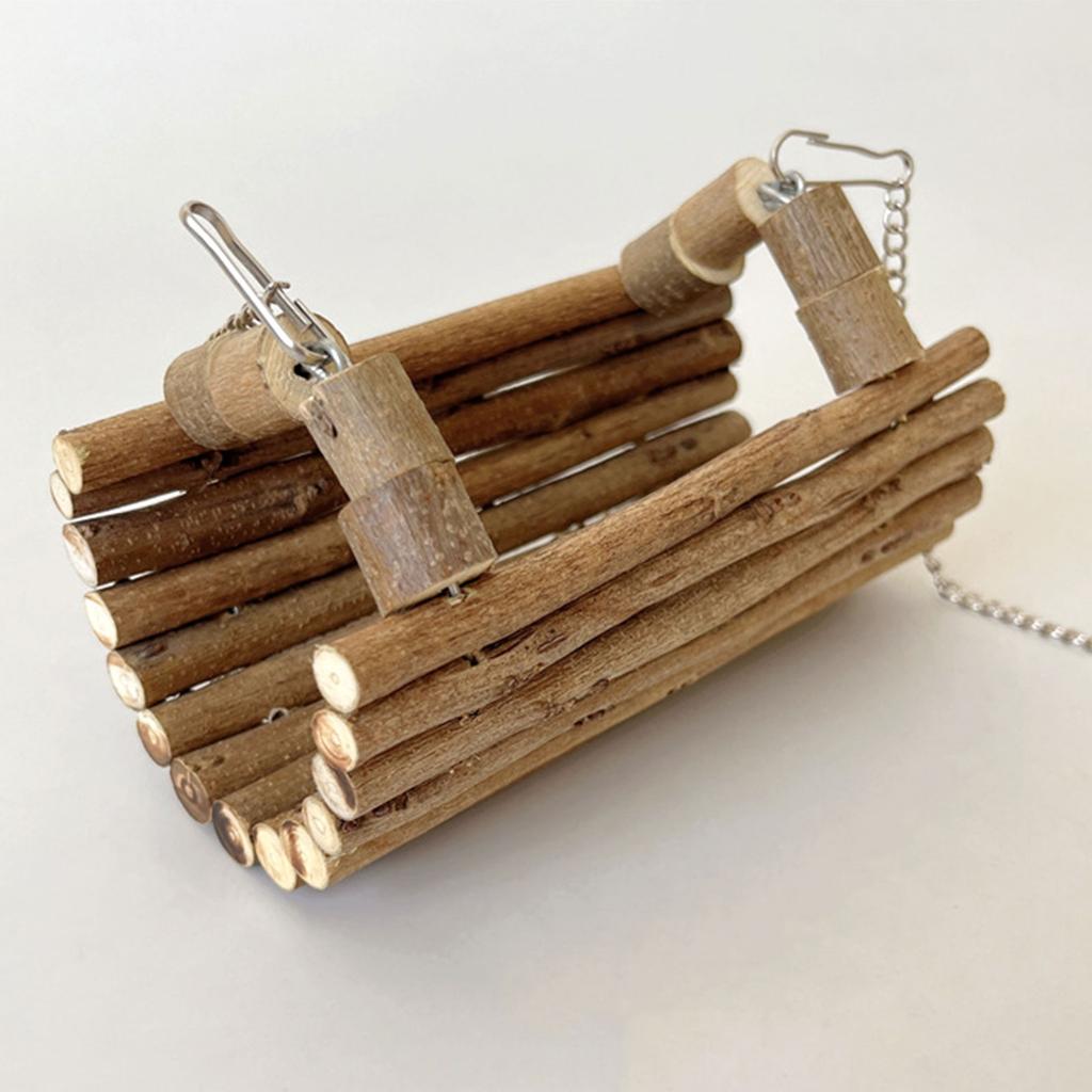 Balanço de Hamster de Madeira Natural Local de Exercício e Descanso Perfeito para Hamsters, Camundongos e Gerbils Confortável para Pequenos Roedores