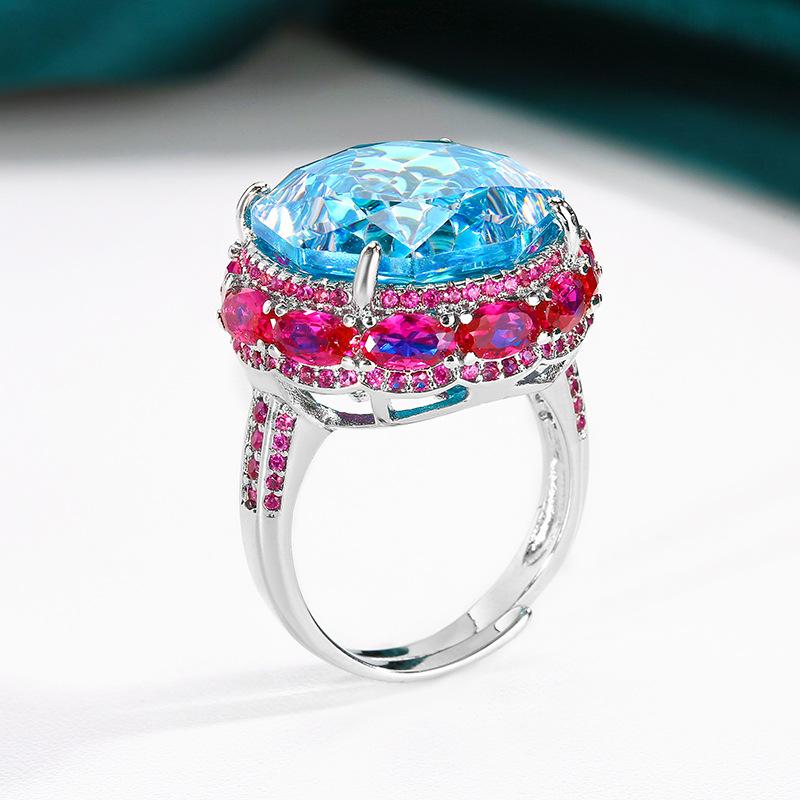 Schmuck Kupferboden Vergoldet Rosenschliff Trocken Farbverlauf Farbwechsel Leichter Luxus Anzug Heldinnenstein 18-16