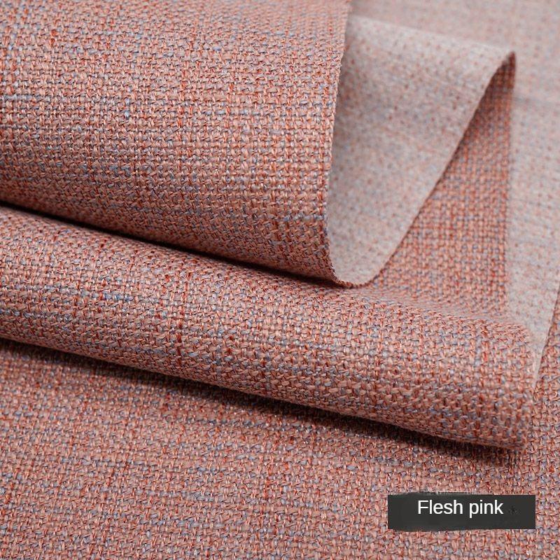 Dicker bunter Baumwollleinenstoff pro Meter für Sofa Tischdecke Kissenbezüge Taschen DIY Nähen Polsterstoff Weich Beige Blau