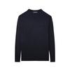 Men's Dark Blue Wool Security Uniform Sweater - Round Neck, Long Sleeve, Embroidered.