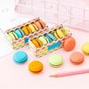 5Pcs Macaron Cookie-Shaped Eraser Set Cute Creative Erasers for Kids Students Colorful Pastel Soft Rubber Erasers Fun School Supplies Classroom Prize