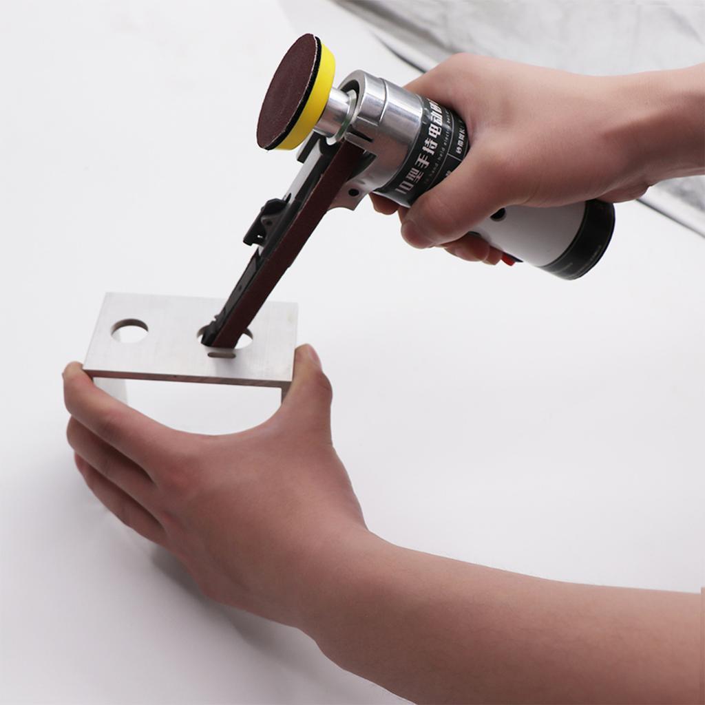 Electric Belt Sander Mini Belt Sander Electric Grinder Small Grinding Machine Hand Held Electric Belt Sander with