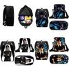 Set de 3 piezas Miércoles La Familia Addams Mochila+bolso de hombro+estuche para lápices Regalo para niños