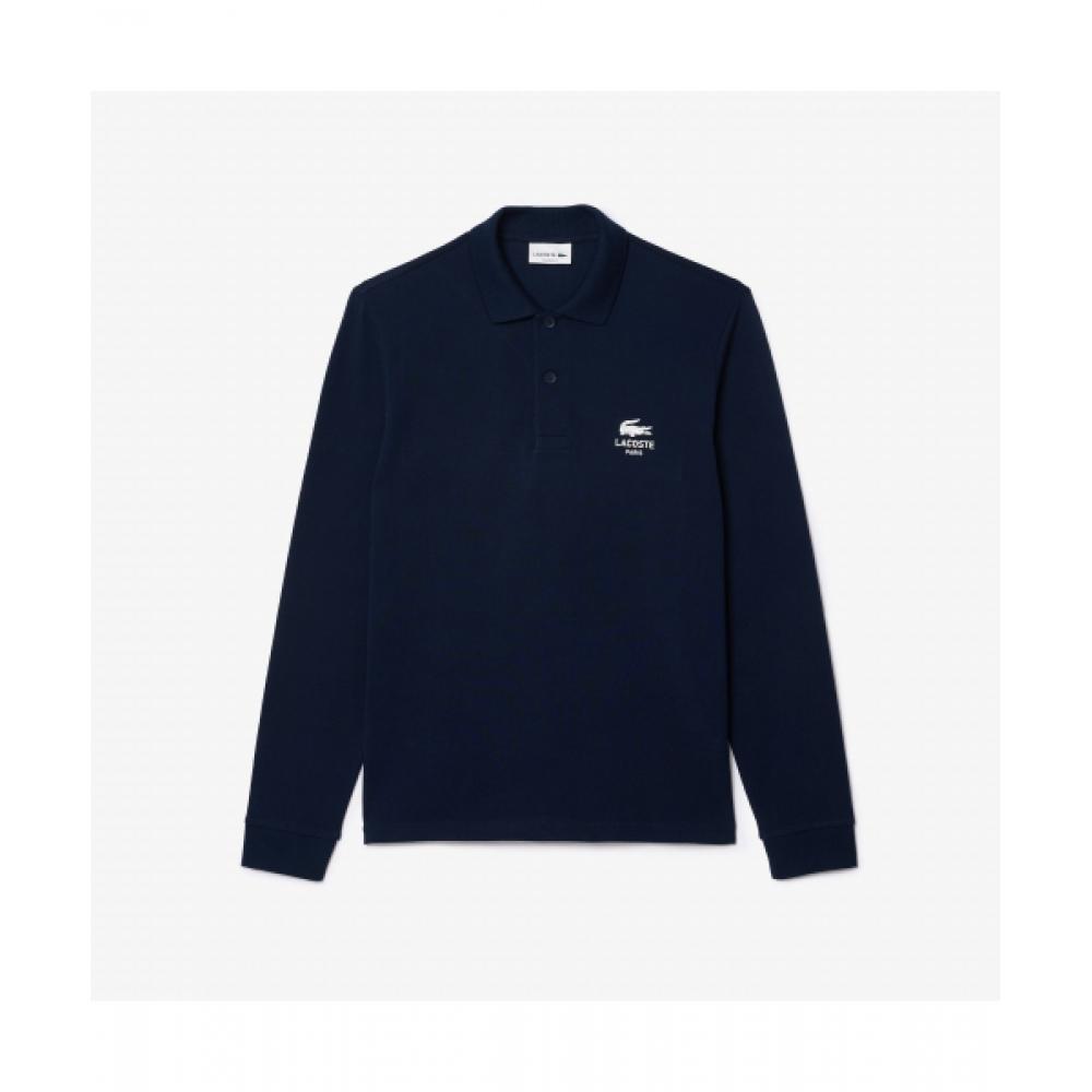 

LacoSte Men S Soft Branding Long Sleeve Polo [navy] 003