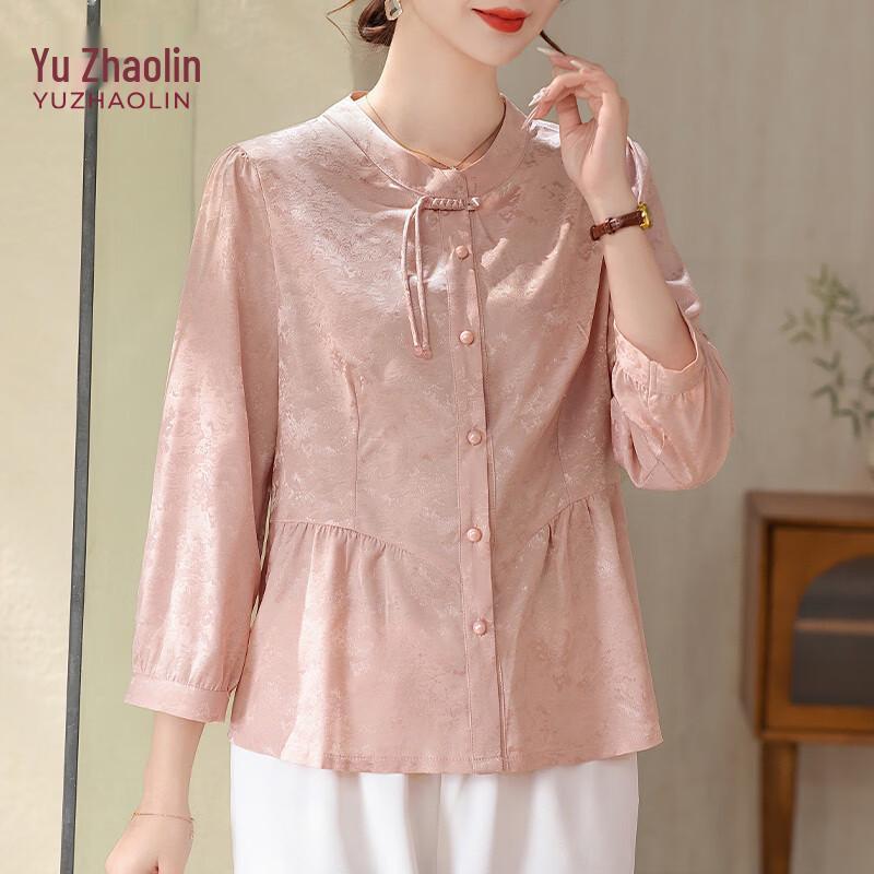 YUZHAOLIN Women s Elegant Mid-Aged Spring/Summer Blouse 2XL