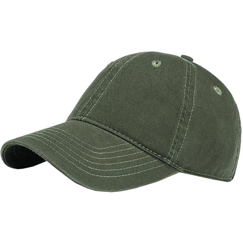 

[White Fang] hat Plain color cap simple design stylish Fashionable cool men s CA476 (moss green)
