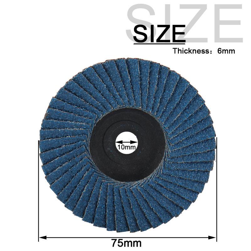 10pcs75mm Flat Flap Sanding Disc mini Grinding Wheel Rotating Abrasive Polishing Disc For Angle Grinder Metal Wood Grinding
