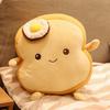 Cuscino Peluche Creativo Uovo Fritto su Toast: Cuscino a Forma di Striscia Lunga per Abbracciare per Ragazze