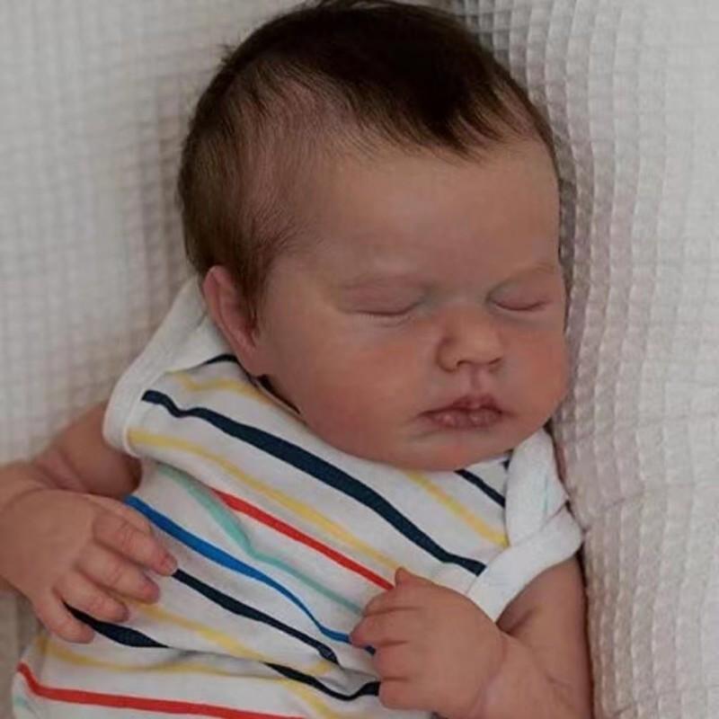 48CM Washable Lifelike Soft Hand-painted Simulation Baby Reborn Doll Children Accompany Play Doll Gift