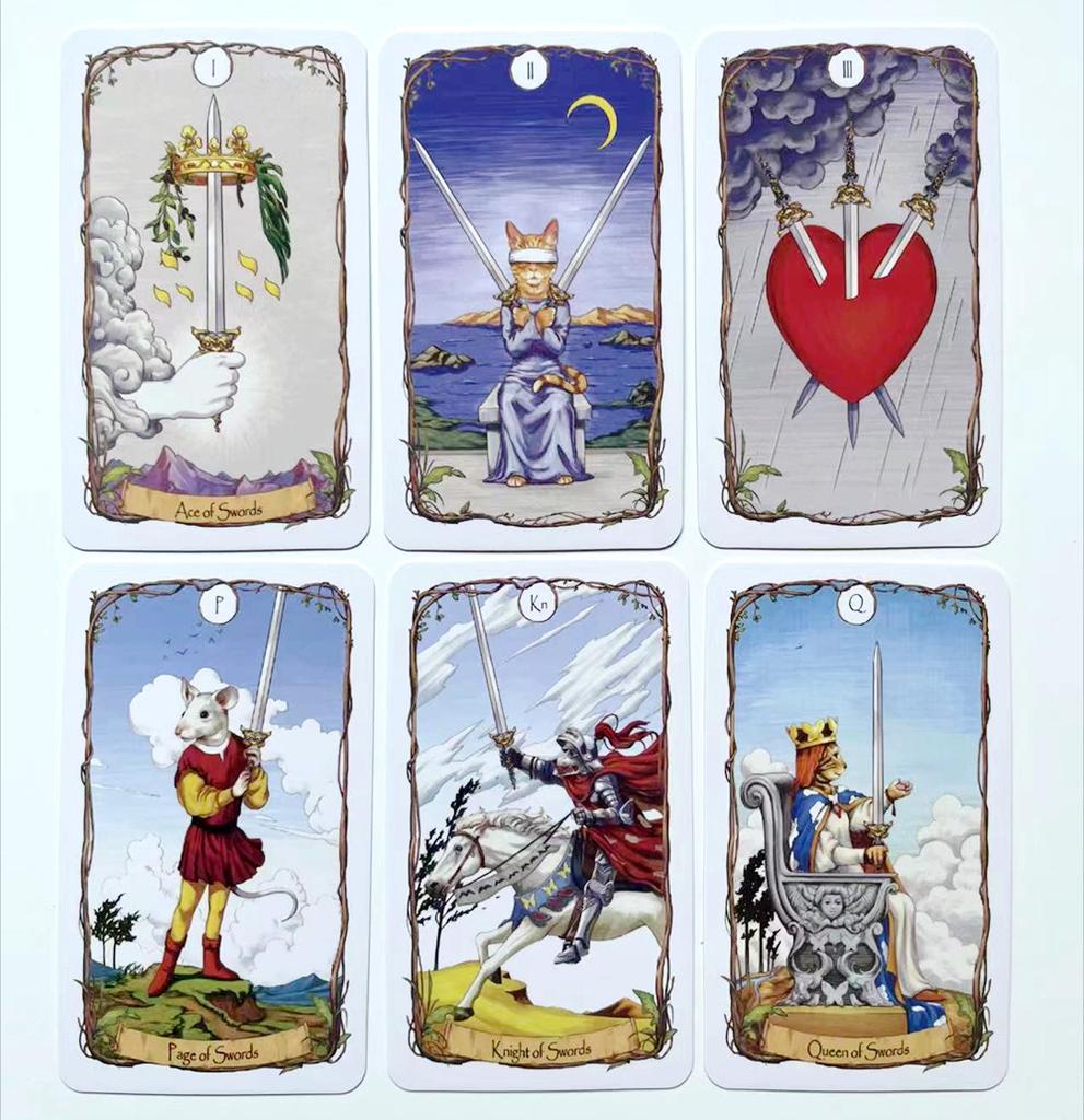 Animal Tarot Cards Board Game Wait Tarot Cards with Pdf Guidebook Animal Shape