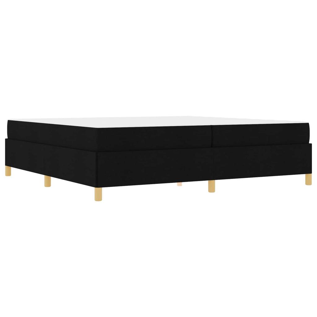 Bed Frame with Mattress Black 200 x 200 cm Fabric