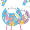 Easter Party Set Rabbit Chicken Paper Plate Paper Cup Tissue Tablecloth Holiday Supplies Tableware Set