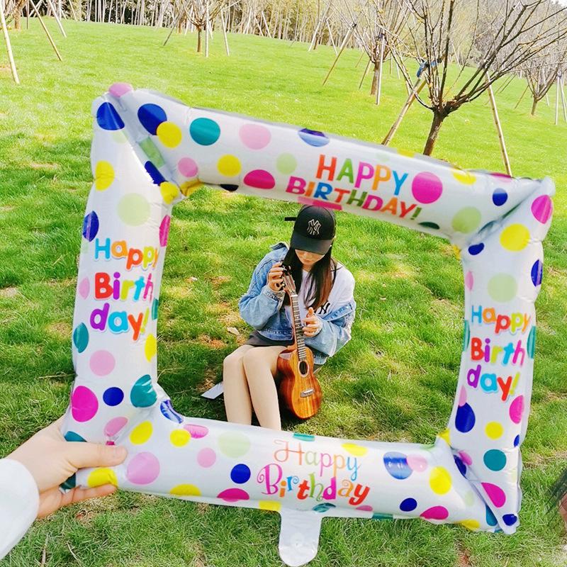 Trendy Kids' Photo Frame & Party Props Set: Birthday Decor, Picnic Hat & Glasses