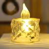 2pcs Flameless LED Light Candles Crystal Candle Transparent Electronic Night Lamp for Wedding Valentine's Day Party Decor