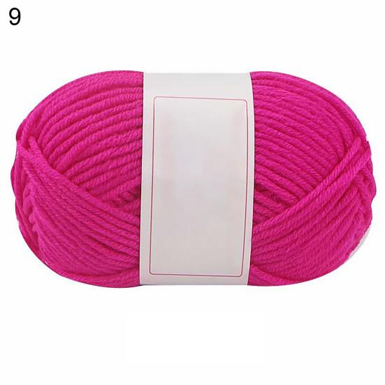 1 Roll DIY Skin-frendly Knitting Cotton Yarn Fiber Decorative Handmade Crochet Thread Clothing Accessories