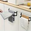 1pc/2pcs Kitchen Cabinet Towel Rack, Double Kitchen Towel Rack, Cabinet Door Towel Rail, Bathroom Double Towel Rail Rack, Can Hold Hand Towels/Dish