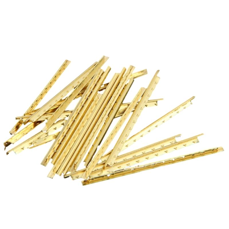 20Pcs/set Guitar Fret Wire 2.2mm 2.0mm 19 Frets 22 Frets Brass Fretwire Sets for Guitar Bass Fingerboard Replacements