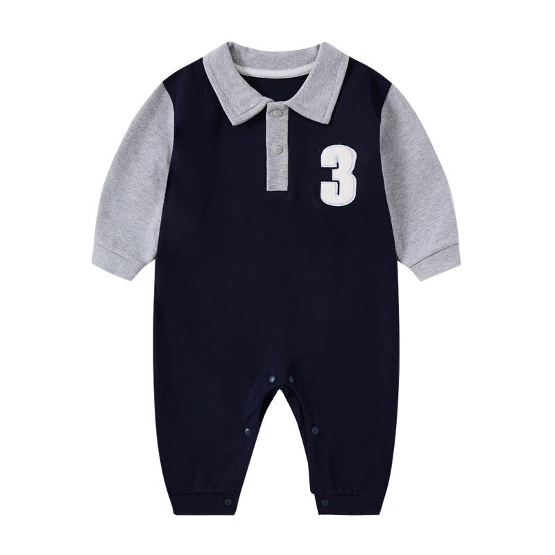 Autumn Fashion Baby Boy Romper Polo Shirt - Toddler Gentleman Style Outerwear
