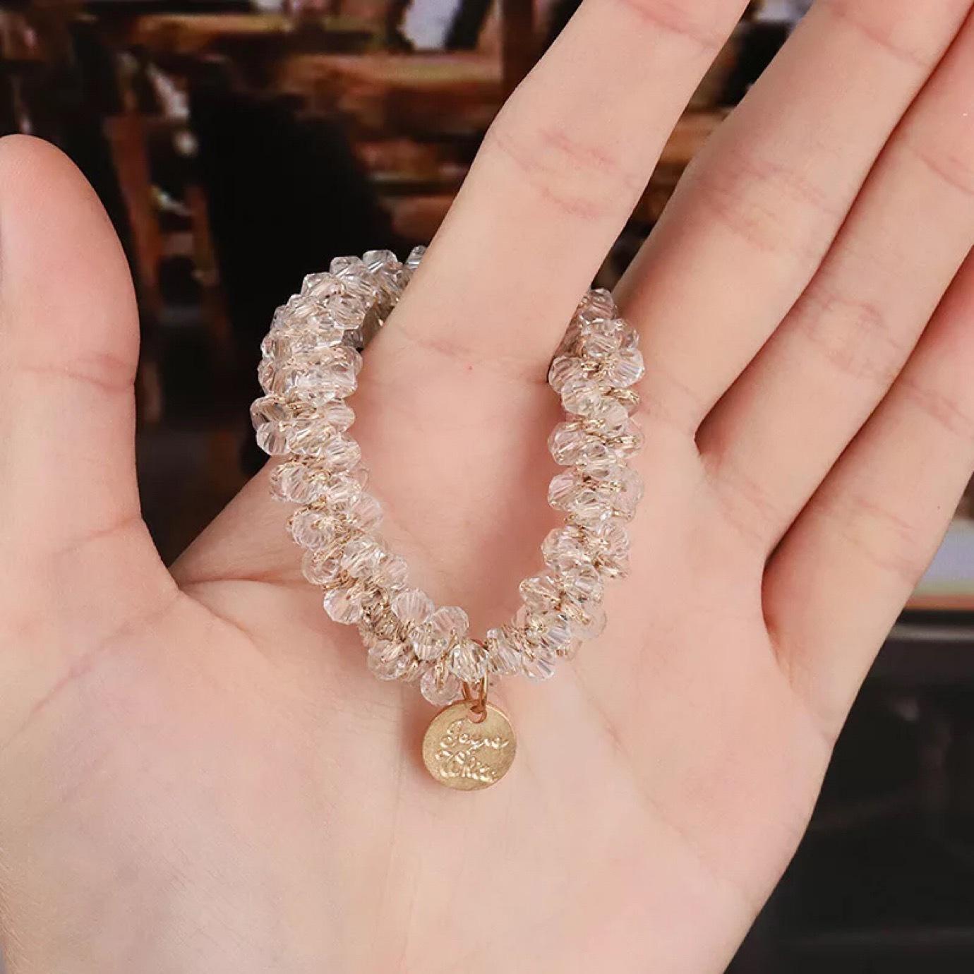 

Корейська мотузка та браслет для волосся в стилі Ins - тримач для хвоста зі стразами для дівчаток