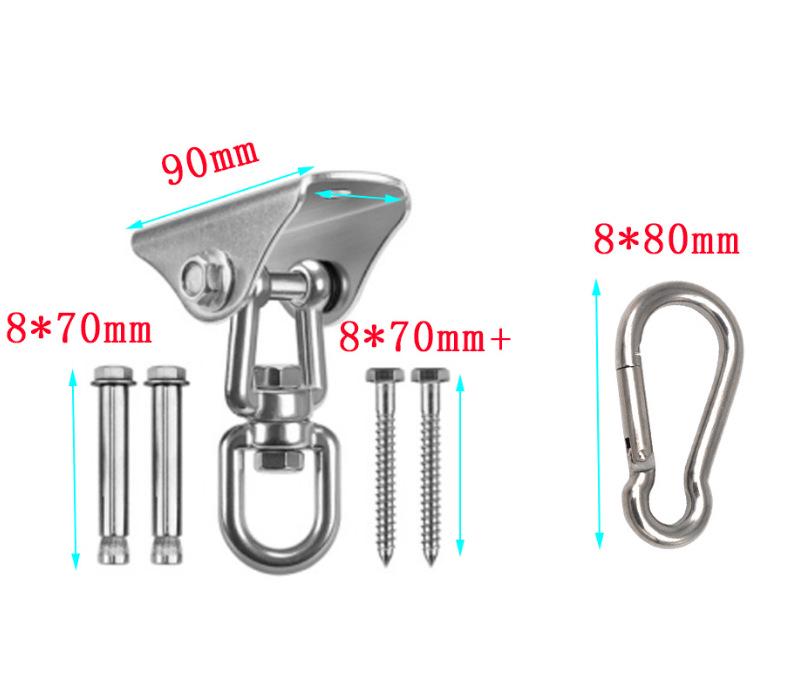 304 Stainless Steel Hammock Chair Swing Hook - Outdoor Rotating Plate & Hardware Accessories.